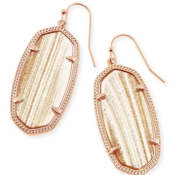 Kendra Scott Jewelry - NWT Kendra Scott Elle Earrings Rare & Retired Gold Dusted Rose Gold Perfect!